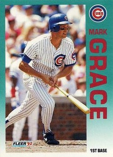 #381 Mark Grace - Chicago Cubs - 1992 Fleer Baseball