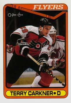 #381 Terry Carkner - Philadelphia Flyers - 1990-91 O-Pee-Chee Hockey