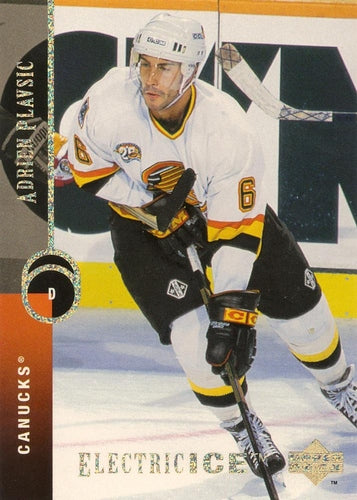 #381 Adrien Plavsic - Vancouver Canucks - 1994-95 Upper Deck Hockey - Electric Ice