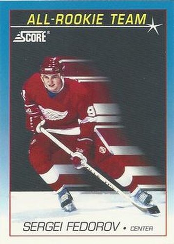 #382 Sergei Fedorov - Detroit Red Wings - 1991-92 Score Canadian Hockey