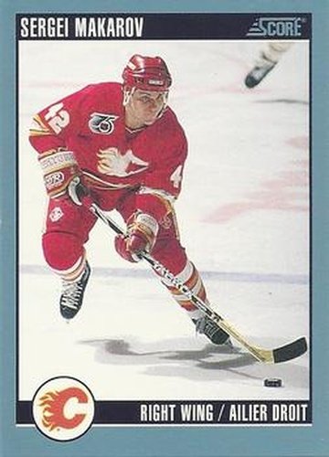 #382 Sergei Makarov - Calgary Flames - 1992-93 Score Canadian Hockey