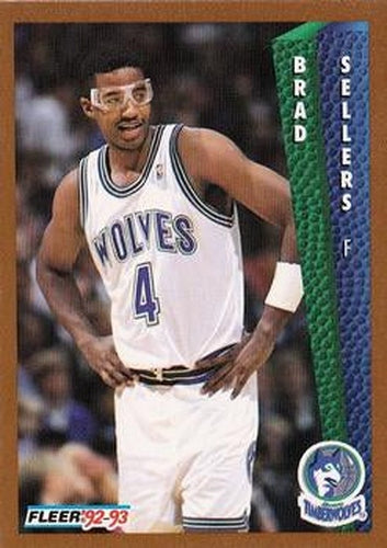 #382 Brad Sellers - Minnesota Timberwolves - 1992-93 Fleer Basketball