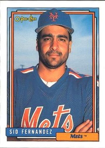 #382 Sid Fernandez - New York Mets - 1992 O-Pee-Chee Baseball