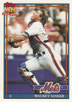 #382 Mackey Sasser - New York Mets - 1991 O-Pee-Chee Baseball