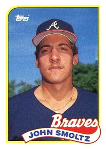 #382 John Smoltz - Atlanta Braves - 1989 Topps Baseball
