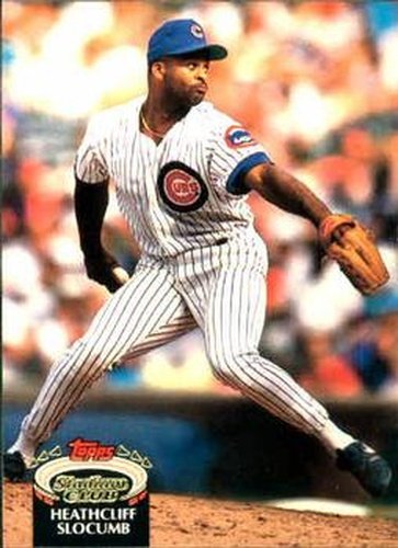 #382 Heathcliff Slocumb - Chicago Cubs - 1992 Stadium Club Baseball
