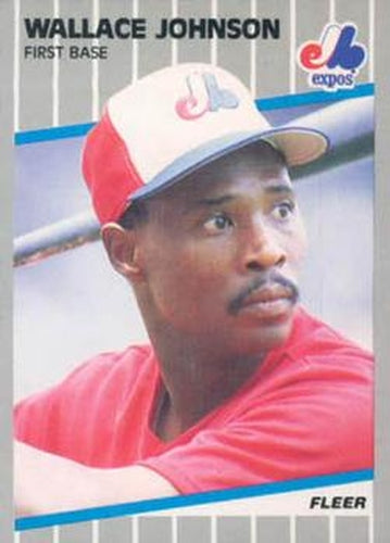 #382 Wallace Johnson - Montreal Expos - 1989 Fleer Baseball