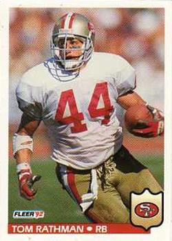 #382 Tom Rathman - San Francisco 49ers - 1992 Fleer Football