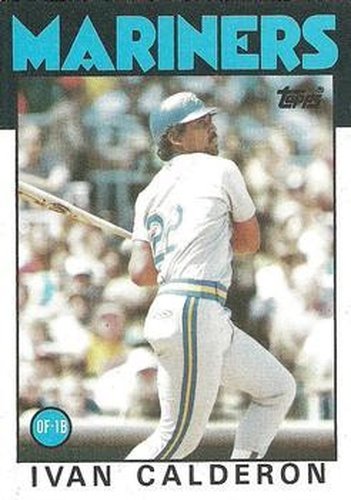 #382 Ivan Calderon - Seattle Mariners - 1986 Topps Baseball