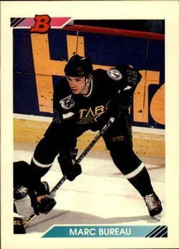 #382 Marc Bureau - Minnesota North Stars - 1992-93 Bowman Hockey