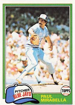 #382 Paul Mirabella - Toronto Blue Jays - 1981 Topps Baseball