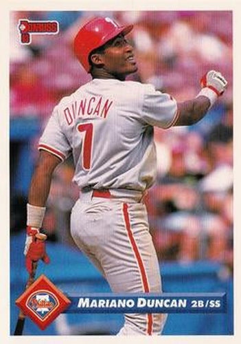 #382 Mariano Duncan - Philadelphia Phillies - 1993 Donruss Baseball