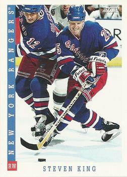 #382 Steven King - New York Rangers - 1993-94 Score Canadian Hockey