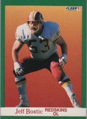 #382 Jeff Bostic - Washington Redskins - 1991 Fleer Football