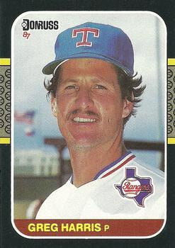 #382 Greg Harris - Texas Rangers - 1987 Donruss Baseball