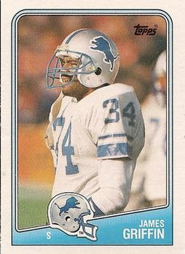 #382 James Griffin - Detroit Lions - 1988 Topps Football