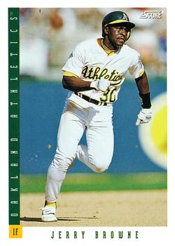 #382 Jerry Browne - Oakland Athletics - 1993 Score Baseball