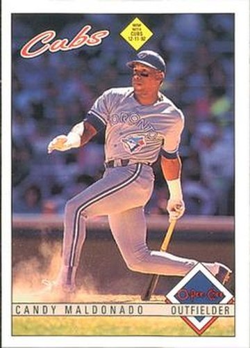 #382 Candy Maldonado - Chicago Cubs - 1993 O-Pee-Chee Baseball