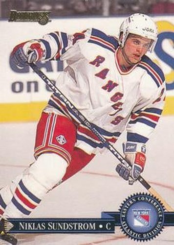 #382 Niklas Sundstrom - New York Rangers - 1995-96 Donruss Hockey