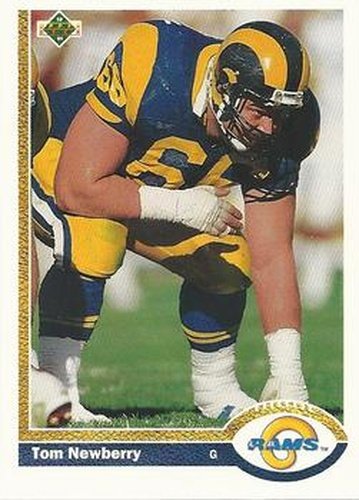 #383 Tom Newberry - Los Angeles Rams - 1991 Upper Deck Football