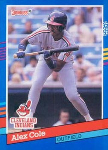 #383 Alex Cole - Cleveland Indians - 1991 Donruss Baseball