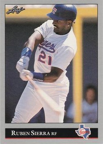 #383 Ruben Sierra - Texas Rangers - 1992 Leaf Baseball