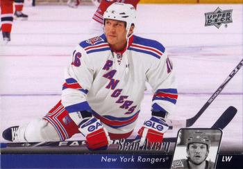 #383 Sean Avery - New York Rangers - 2010-11 Upper Deck Hockey