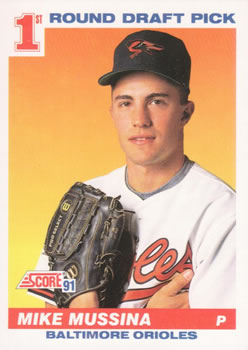#383 Mike Mussina - Baltimore Orioles - 1991 Score Baseball