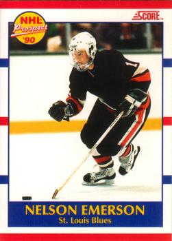 #383 Nelson Emerson - St. Louis Blues - 1990-91 Score Canadian Hockey