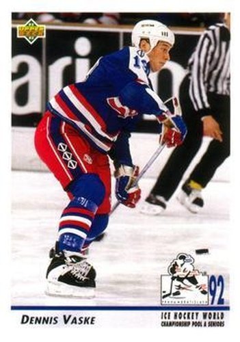 #383 Dennis Vaske - USA - 1992-93 Upper Deck Hockey