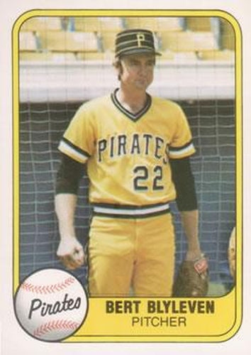 #383 Bert Blyleven - Pittsburgh Pirates - 1981 Fleer Baseball