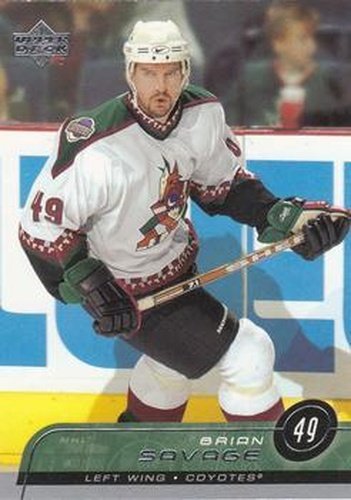 #383 Brian Savage - Phoenix Coyotes - 2002-03 Upper Deck Hockey