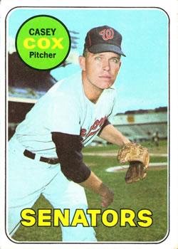 #383 Casey Cox - Washington Senators - 1969 Topps Baseball