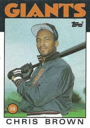 #383 Chris Brown - San Francisco Giants - 1986 Topps Baseball