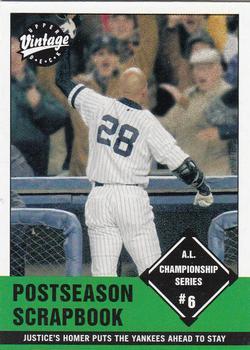 #383 David Justice - New York Yankees - 2001 Upper Deck Vintage Baseball