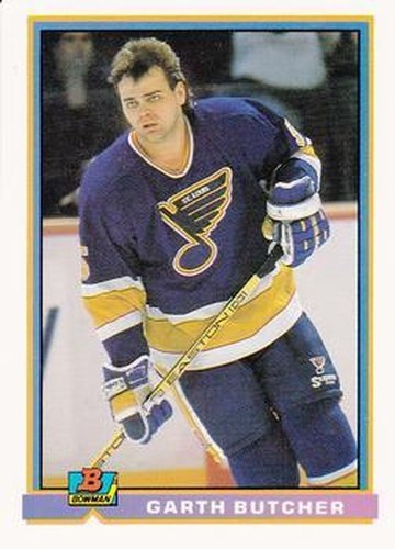 #383 Garth Butcher - St. Louis Blues - 1991-92 Bowman Hockey
