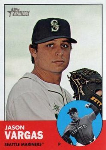 #383 Jason Vargas - Seattle Mariners - 2012 Topps Heritage Baseball