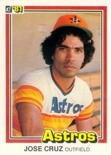#383 Jose Cruz - Houston Astros - 1981 Donruss Baseball