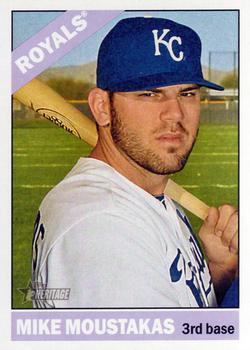 #383 Mike Moustakas - Kansas City Royals - 2015 Topps Heritage Baseball