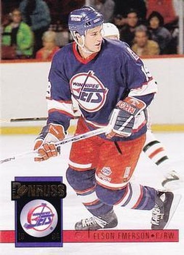 #383 Nelson Emerson - Winnipeg Jets - 1993-94 Donruss Hockey