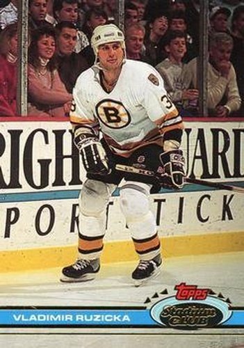 #383 Vladimir Ruzicka - Boston Bruins - 1991-92 Stadium Club Hockey