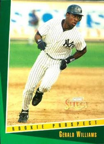 #383 Gerald Williams - New York Yankees - 1993 Select Baseball