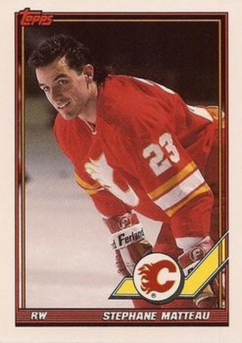 #383 Stephane Matteau - Calgary Flames - 1991-92 Topps Hockey