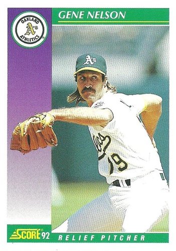 #383 Gene Nelson - Oakland Athletics - 1992 Score Baseball