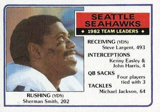 #383 Sherman Smith - Seattle Seahawks - 1983 Topps Football