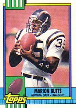 #383 Marion Butts - San Diego Chargers - 1990 Topps Football