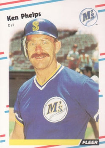 #384 Ken Phelps - Seattle Mariners - 1988 Fleer Baseball