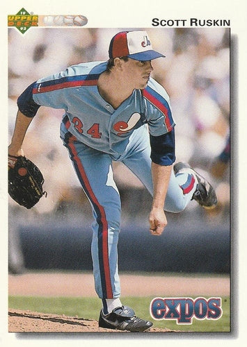 #384 Scott Ruskin - Montreal Expos - 1992 Upper Deck Baseball