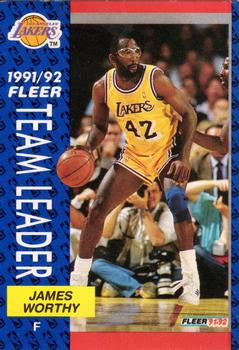#384 James Worthy - Los Angeles Lakers - 1991-92 Fleer Basketball