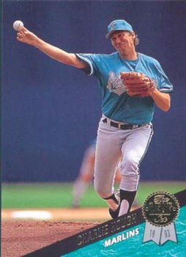 #384 Charlie Hough - Florida Marlins - 1993 Leaf Baseball